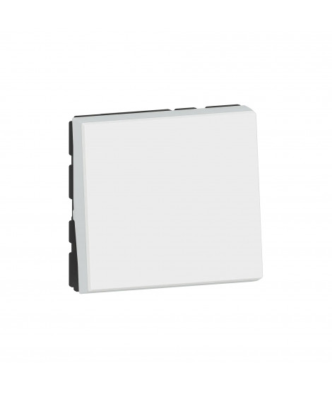 Interrupteur ou va-et-vient 10AX 250V~ Mosaic Easy-Led 2 modules - blanc