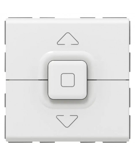 Poussoir 500W maximum Mosaic pour 1 volet roulant - blanc