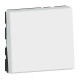 Poussoir ou poussoir inverseur Mosaic Easy-Led 6A 250V~ 2 modules - blanc