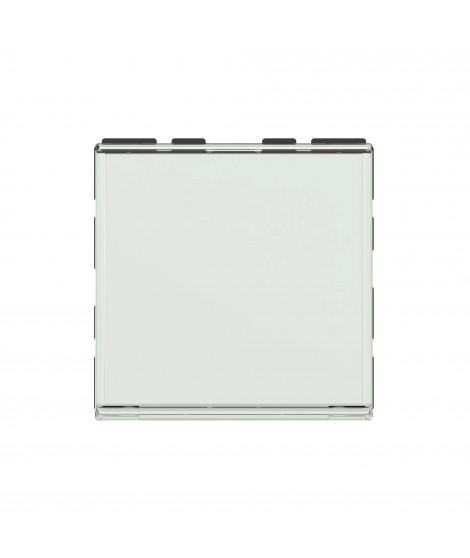 Poussoir/inv porte-étiq Mosaic Easy-Led 6A 250V~ 2 mod blanc antimic