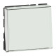 Poussoir/inv porte-étiq Mosaic Easy-Led 6A 250V~ 2 mod blanc antimic