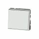 Poussoir/inv porte-étiq Mosaic Easy-Led 6A 250V~ 2 mod blanc antimic
