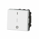 Interrupteur bipolaire + borne repiquage neutre 10AX 250V~ Mosaic 2 mod - blanc