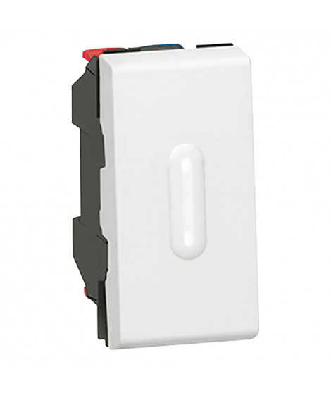 Interrupteur ou va-et-vient à voyant 20AX 250V~ Mosaic 1 module - blanc