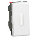 Interrupteur ou va-et-vient à voyant 20AX 250V~ Mosaic 1 module - blanc