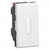 Interrupteur ou va-et-vient à voyant 20AX 250V~ Mosaic 1 module - blanc
