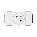 Prise 2P+T Surface Mosaic Soluclip goulotte clippage direct 2 modules - blanc