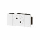 Prise 2P+T Surface Mosaic Soluclip goulotte clippage direct 2 modules - blanc