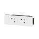 Prise 2x2P+T Surface Mosaic Soluclip pour goulotte clippage direct - blanc