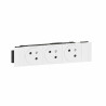 Prise 3x2P+T Surface Mosaic Soluclip goulotte clippage direct 6 modules - blanc