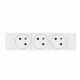 Prise 3x2P+T Surface Mosaic Soluclip goulotte clippage direct 6 modules - blanc