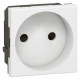 Prise de courant 2P Mosaic 2 modules avec connexion bornes automatiques - blanc