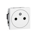 Prise 2P+T Surface Mosaic 2 modules avec connexion bornes automatiques - blanc