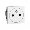 Prise 2P+T Surface Mosaic 2 modules avec connexion bornes automatiques - blanc