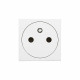 Prise 2P+T Surface Mosaic 2 modules avec connexion bornes automatiques - blanc