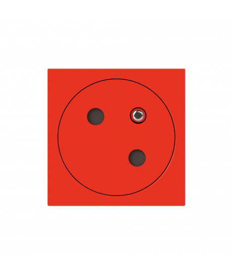 Prise de courant 2P+T Surface Mosaic Link raccordement latéral 2 modules - rouge