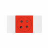 Prise 2P+T Surface détromp Soluclip goulotte Mosaic à clippage direct 2mod rouge