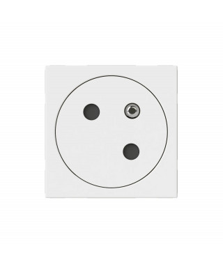 Prise de courant 2P+T Surface Mosaic Link raccordement latéral 2 modules - blanc