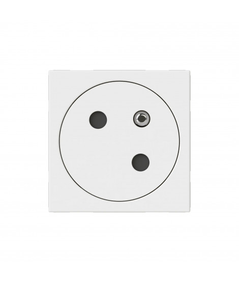 Prise de courant 2P+T Surface Mosaic Link raccordement latéral 2 modules - blanc