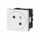 Prise de courant 2P+T Surface Mosaic Link raccordement latéral 2 modules - blanc