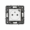 Prise 2P+T Surface avec prise USB Type-C Mosaic 2 modules avec support -blanc