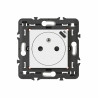 Prise 2P+T Surface avec prise USB Type-C Mosaic 2 modules avec support -blanc