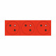 Prise 3x2P+T Surface Mosaic Link à raccordement latéral 6 modules - rouge