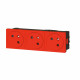 Prise 3x2P+T Surface Mosaic Link à raccordement latéral 6 modules - rouge