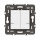 Commande double sans fils éclairage/prise Mosaic with Netatmo sans plaque blanc