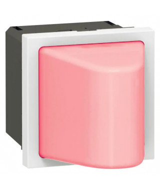Hublot Mosaic 2 modules 12V~ à 24V~ ou 12V: à 24V: pour 0,6W - rouge