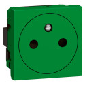 Prise de courant Surface Mosaic - 2P+T - 2 modules - vert antimicrobien