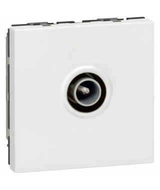 Prise télévision Ø9,52mm mâle Mosaic 2 modules - blanc