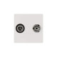 Prise TV-R Mosaic 2 modules pour maintenance d'installation - blanc