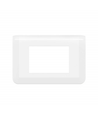 Plaque de finition Mosaic pour 3 modules blanc