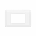 Plaque de finition Mosaic pour 3 modules blanc