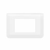 Plaque de finition Mosaic pour 3 modules blanc
