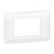 Plaque de finition Mosaic pour 3 modules blanc