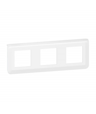 Plaque de finition horizontale Mosaic pour 3x2 modules blanc