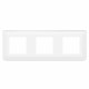 Plaque de finition horizontale Mosaic pour 3x2 modules blanc