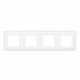 Plaque de finition horizontale Mosaic pour 4x2 modules blanc