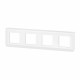 Plaque de finition horizontale Mosaic pour 4x2 modules blanc