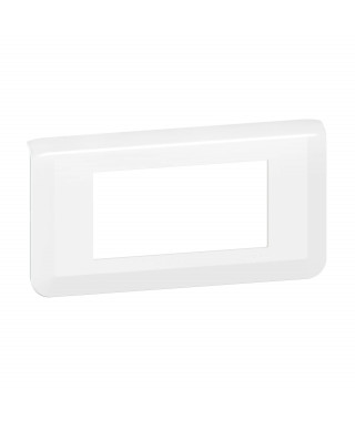 Plaque de finition horizontale Mosaic pour 4 modules blanc