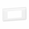 Plaque de finition horizontale Mosaic pour 4 modules blanc
