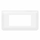 Plaque de finition horizontale Mosaic pour 4 modules blanc