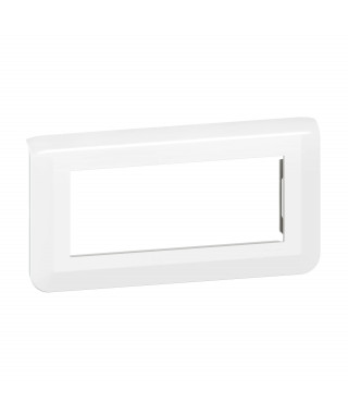 Plaque de finition horizontale Mosaic pour 5 modules blanc