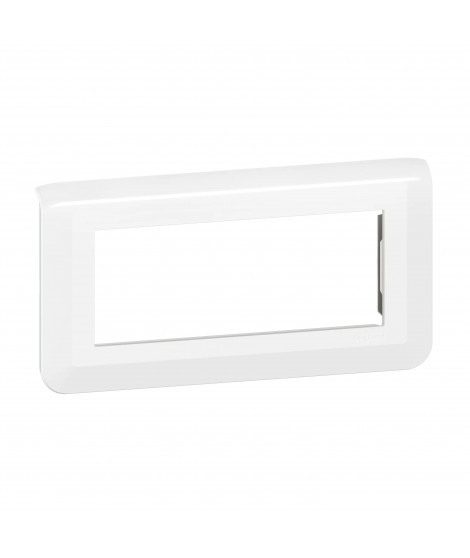 Plaque de finition horizontale Mosaic pour 5 modules blanc