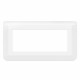 Plaque de finition horizontale Mosaic pour 5 modules blanc