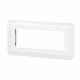 Plaque de finition horizontale Mosaic pour 5 modules blanc