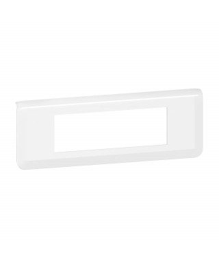 Plaque de finition horizontale Mosaic pour 6 modules blanc