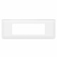 Plaque de finition horizontale Mosaic pour 6 modules blanc